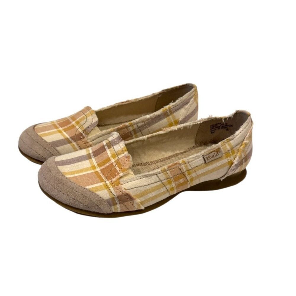 Mudd Women's Preform Plaid Flat Natural Size 10 NIB - Picture 2 of 9